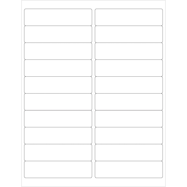 Tape Logic 4 x 1in EZ Peel White Rectangle Laser Labels, 2000PK LLEP205 - main