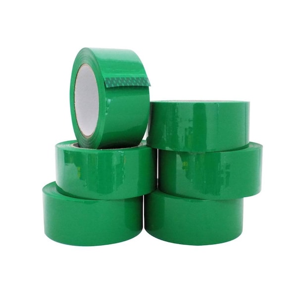 Wod Tape Commercial Grade Carton Sealing Packaging Tape 2.2 Mil Acrylic Adhesive Green: 2 in. x 110yds, 36PK WOD CSTC22SBA-02000-36-110-GRE - main