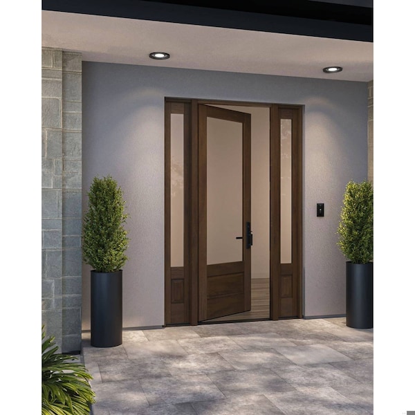 Doornmore G7501, 65.25" x 98" ( 36" Door + 2x12" Side) Left Hand, Mahogany 3/4 Lite Exterior Door G7501-SW-3696-G7501-SL_1-2_LI - main