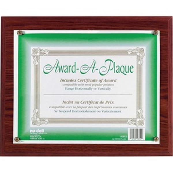 Proplus 13 x 10.50 in. Woodgrain Award-A-Plaque Frame - Mahogany PR3746051 - main