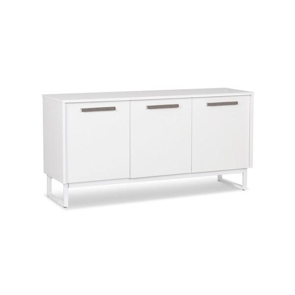 Homeroots 59in White Accent Cabinet With Six Shelves 568894 - main
