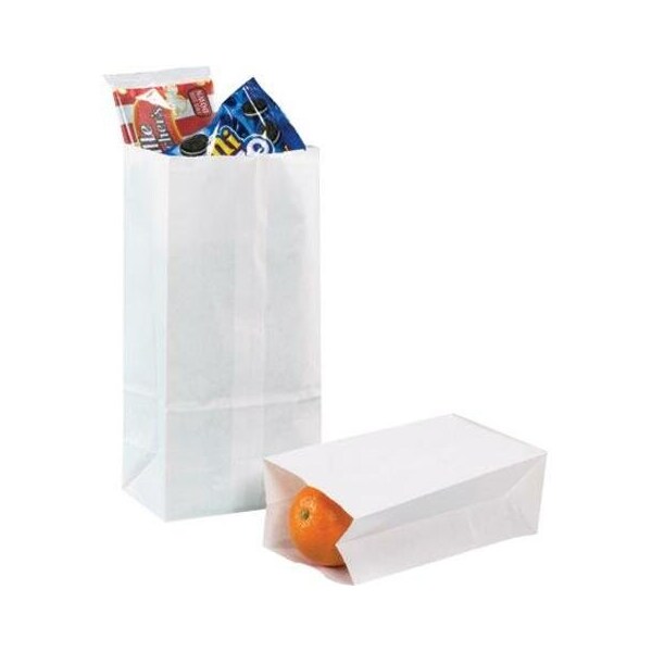 Partners Brand Grocery Bags, 6 1/8" x 4" x 12 3/8", White, PK500 BGG105W - main