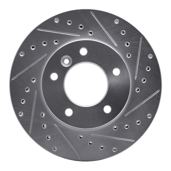 Dynamic Friction Co DFC Brake Rotor - Drilled and Slotted - Silver 631-20006R - main