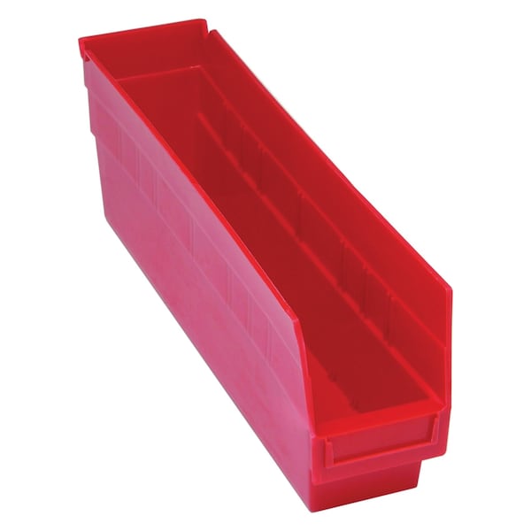 Store-More SHELF BIN, 17 7/8 IN L X 4 1/8 IN W X 6 IN H, 0.17 CU-FT, RED QSB203RD - main