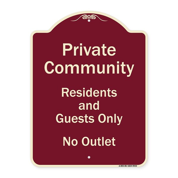 Signmission Burgundy, 18 Inch x 24 Inch, Heavy Gauge Aluminum A-DES-BU-1824-9933 - main