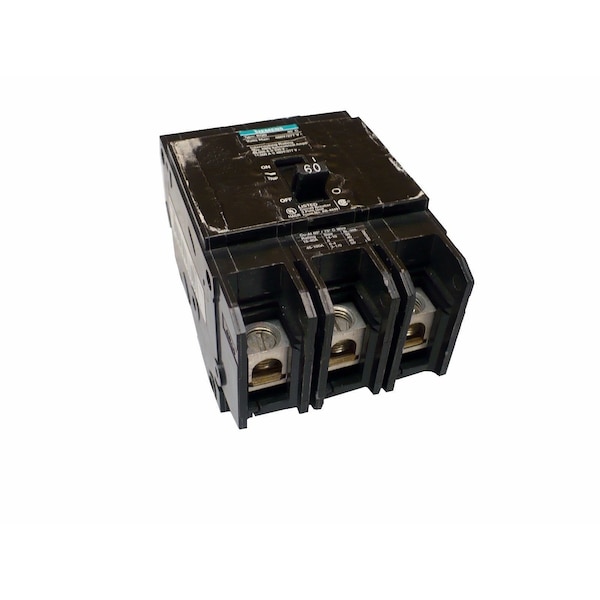 Siemens 3-Pole 60 A Thermal-Magnetic Molded Case Circuit Breaker, 480 VAC, 14 kA Interrupting BQD360 - main