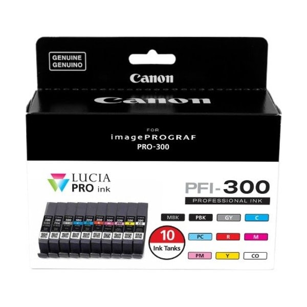 Canon Ink 4192C007 (PFI-300), Matte Black/Photo Black/Gray/Cy/Photo Cy/Red/Mag/Photo Mag/Yellow/CO, PK10 4192C007 - main
