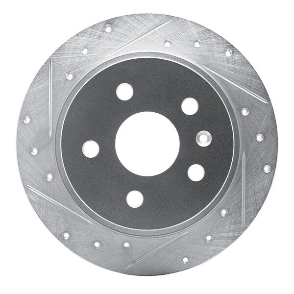 Dynamic Friction Co DFC Brake Rotor - Drilled and Slotted - Silver 631-45015L - main