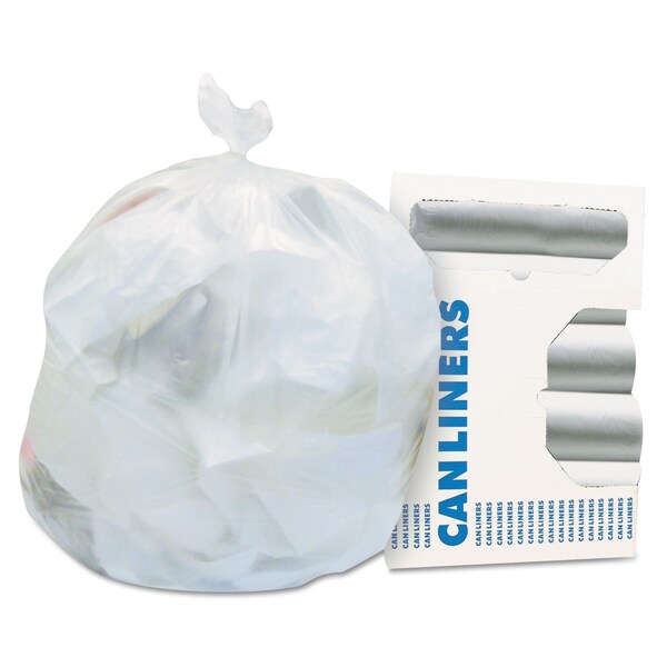 Heritage Linear Low-Density Can Liners, 56 gal, 1.1 mil, 43" x 47", Clear, 100PK H8647SC - main