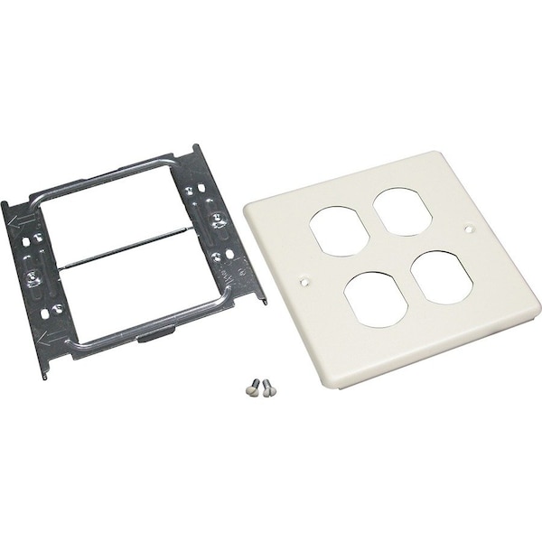 Wiremold Duplex Two Gang Cover Fitting, Ivry, Steel V4047BB - main