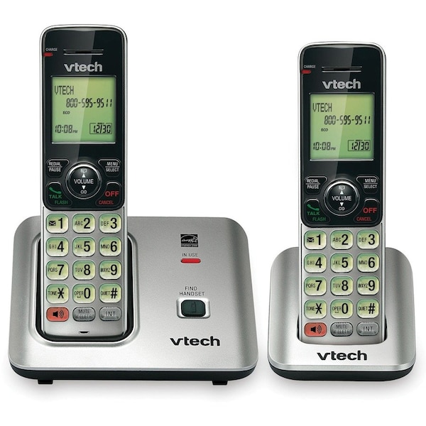 Vtech CS66192 DECT 60 Expandable Cordless Phone with Caller IDCall Waiting, Gray, 2PK VTECS66192 - main