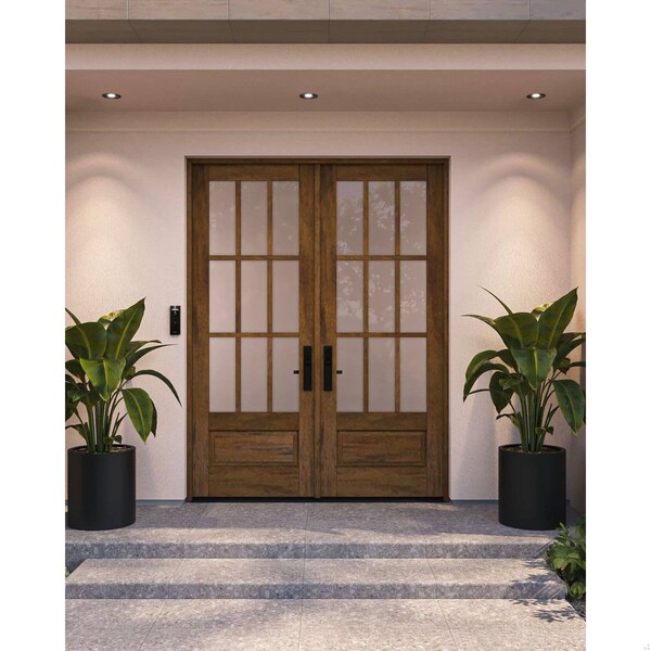 Doornmore G7509, 74.5" x 98" ( 2x36" Door) Left Hand, Mahogany SDL 9 Lite, 3/4 Lite Exterior Door G7509-SW-3696_2_LI - main