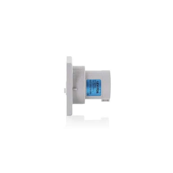 Leviton Pin & Sleeve Inlet, 32 A, 208/250V AC, Single Phase, 4 Pole, IEC Grounding, Blue, NEMA Not Rated S432-B9 - main