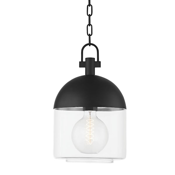 Troy Lighting Zephyr 1 Light Pendant 9.5 In. Textured Black F4510-TBK - main