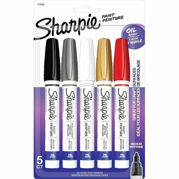 Sharpie Oil Based Paint Marker, 5 PK 1770458 - main