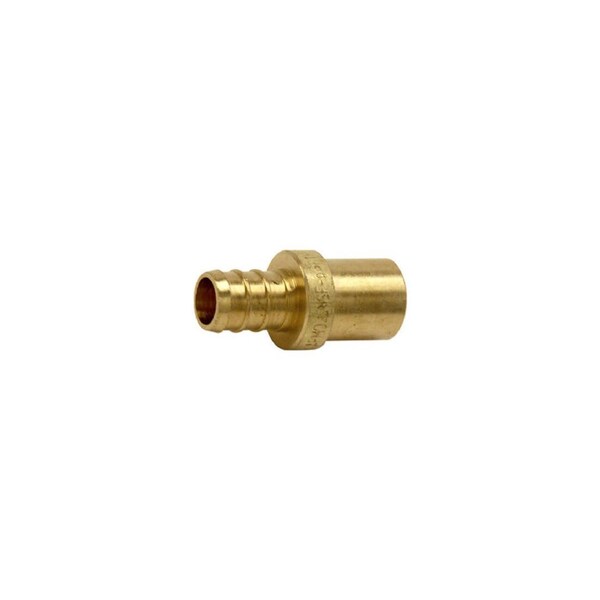 Sharkbite Hose to Pipe Adapter, 1/2 in, PEX Barb x Male Sweat, DZR Brass, 200 psi Pressure UC607LFA - main
