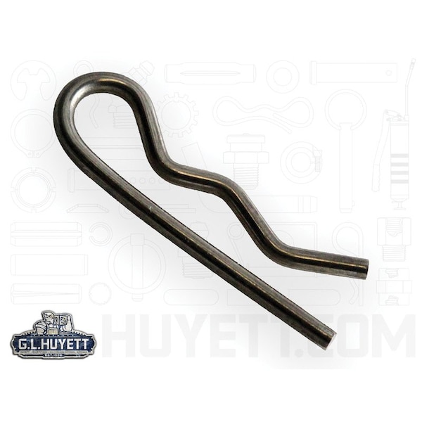 Huyett Bridge Pin, 302/304SS, .054 Wire Dia x .875 L x .140 In Eye Dia x Fits .25 to 3/8 Shft BPS-237 - main