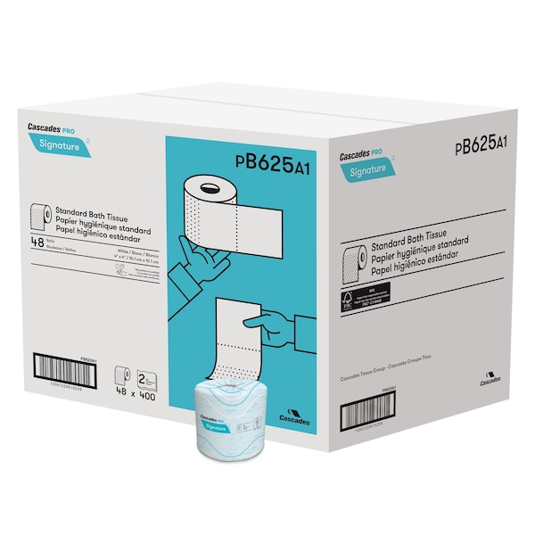 Cascades Pro Signature Standard Bath Tissue Whi, PK48 B625 - main