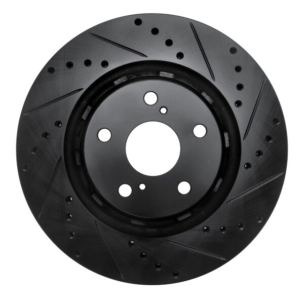 Dynamic Friction Co DFC Brake Rotor - Drilled and Slotted - Black 633-76085R - main