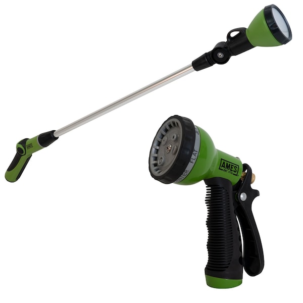 Ames Garden Hose Sprayer Set, 2-Piece, Watering Wand, 7-Pattern Nozzle, 90 PSI 20216800 - main