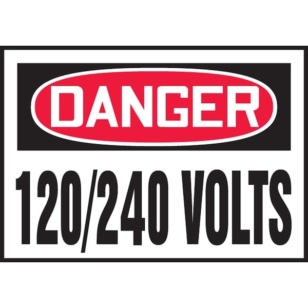 Accuform OSHA DANGER SAFETY LABEL 120240 LELC156XVE - main
