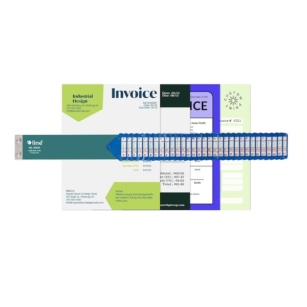 C-Line Products 2-1/2" x 25-3/8" Metal Tabs Heavy Duty Document Sorter, 1/EA 30540 - main