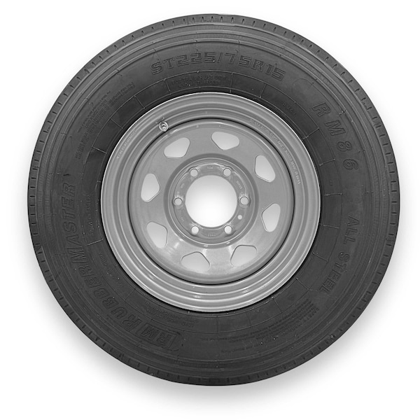 Rubbermaster - Steel Master ST225/75R15 12 Ply 6 On 5.5 Bolt, Silver Wheel Assemblies 599368SIL - main