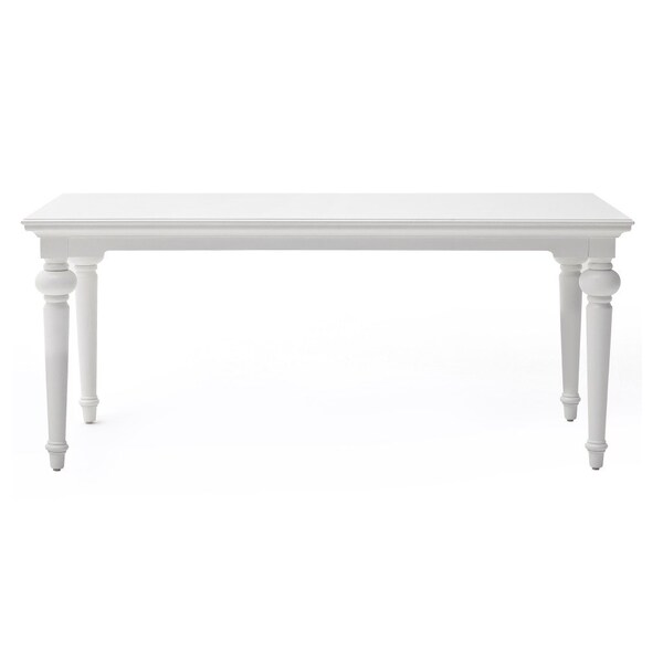 Homeroots 79" White Solid Wood Dining Table 518759 - main
