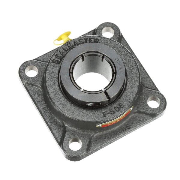 Sealmaster Mounted Cast Iron Four Bolt Flange Ball Bearing - 52100 Bearing Steel, Black Oxided SF-28TC - main