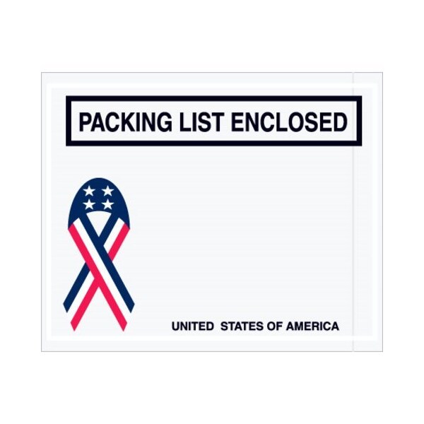 Zoro Select PackingListEnvelopes, Bl/Rd/Wht, PK1000 PL466 - main