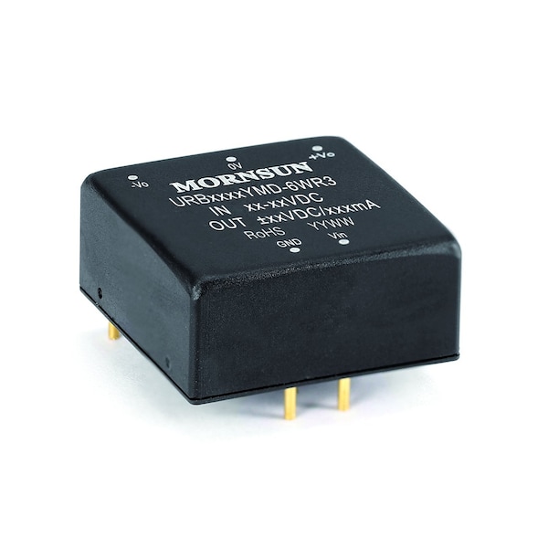 Mornsun DC/DC Regulated Power Supply Module, 1 Output, 6W, Hybrid URB4805YMD-6WR3 - main