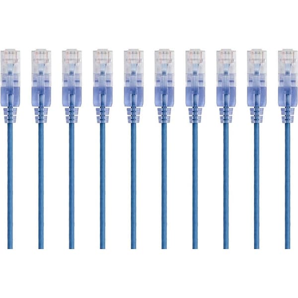 Monoprice SLIM CAT6A CABLE - 10PK_ 7FT BLUE 15162 - main
