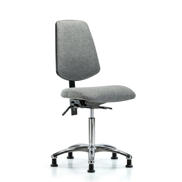Blue Ridge Ergonomics Fab Med Bench Chair, Bk, Glds, Gry, No Arms, 22" to 29" Height, Gray BR-FMBCH-MB-CR-T1-A0-NF-RG-F44 - main