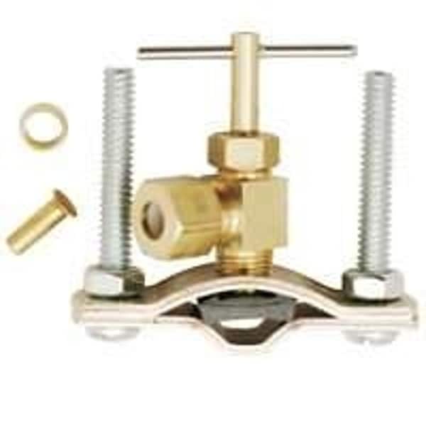 Plumb Pak PP855-2LF Saddle Valve, 1/4 in OD Connection, Brass Body, Chrome PP8552-2LF - main