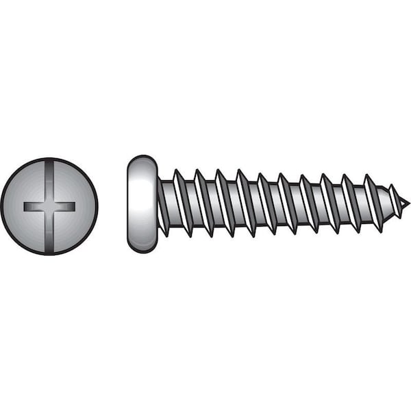 Hillman Sheet Metal Screw, Pan Head Slotted Drive, 100 PK 74027 - main