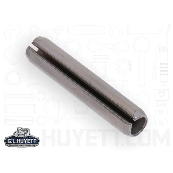 Huyett Slotted Spring Pin, Standard Duty, 420 Stainless Steel, 6 mm Dia x 30 mm Length SPMSP-060-030-A - main