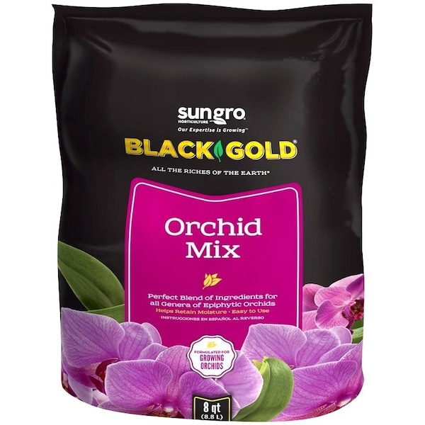 Sun Gro BLACK GOLD Orchid Mix, Granular, Brown/Earthy, 240 Bag 1411402 8 QT P - main