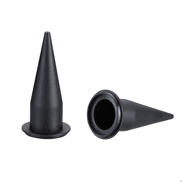 Irion-America Wide Cone Plastic Nozzle Tip for Caulk Sausage Guns, Black 90057 - main