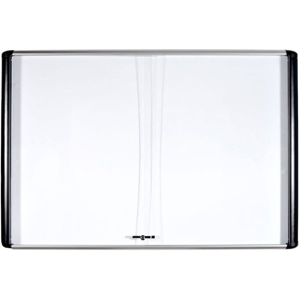 Mastervision Enclosed Porcelain Bulletin Board 72"W x 48"H VT770109630 - main