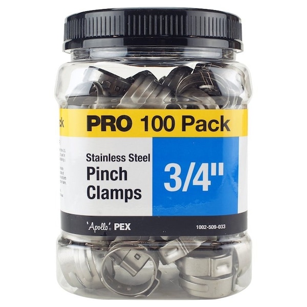 Apollo Valves Clamp Pinch 3/4In 100 Pack/Jar PXPC34100JR - main