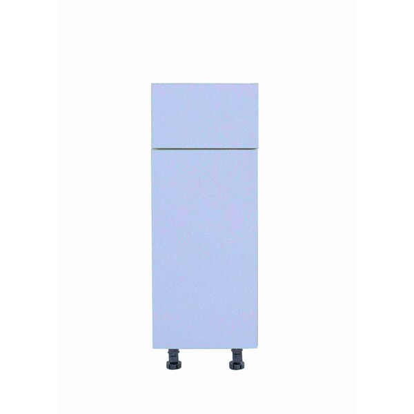Cambridge Radiance 15 in. W x 24 in. D x 34.5 in. H Ready to Assemble Slab Base Kitchen Cabinet in White Gloss SA-B15-WG-KIT - main