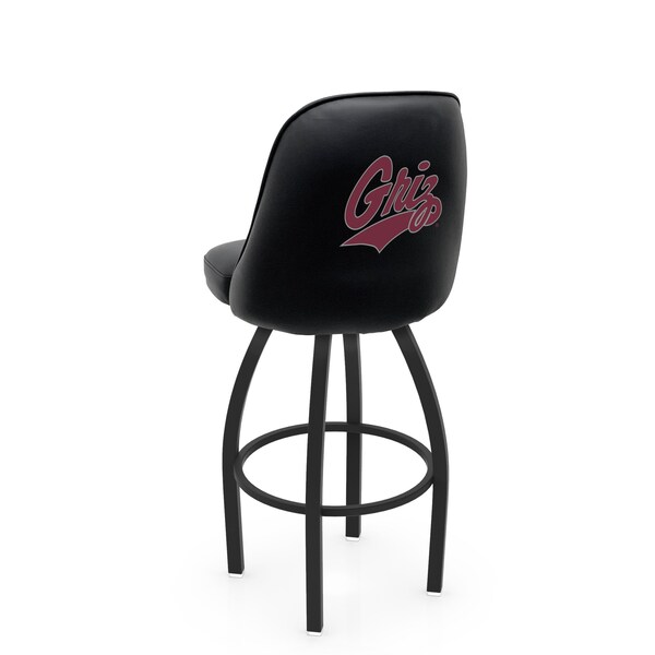 Holland Bar Stool Co Logo Grizzly Montana 30 in. Swivel Bar Stool with Black Wrinkle Finish L048 - main