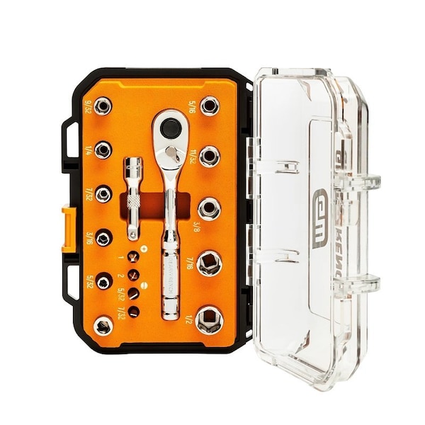 Gearwrench Mechanics Tool Set, 17-Piece, Chrome GWSWS14SAE17 - main