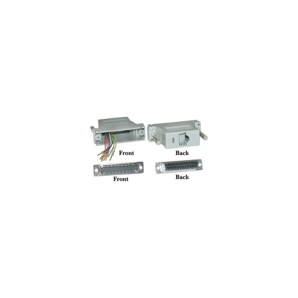 Cable Wholesale Modular Adapter, Gray, DB25 Male to RJ45 31D3-37200 - main