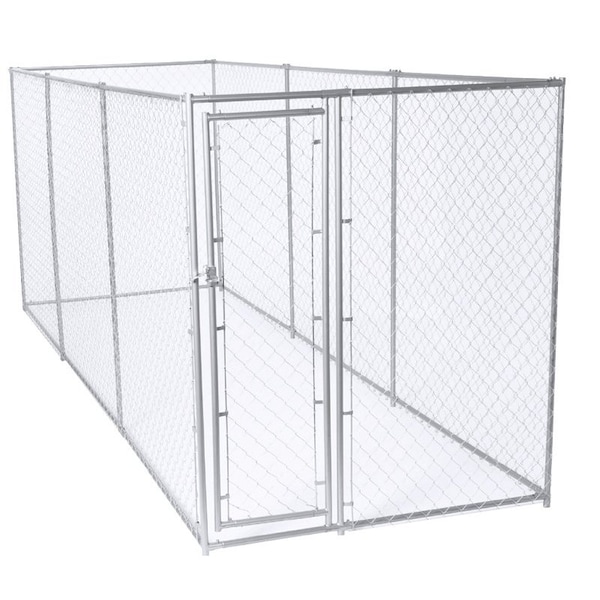 Lucky Dog Chain Link Kennel, 5 ft OAL, 15 ft OAW, 6 ft OAH, Steel, Silver CL 61528EZ - main