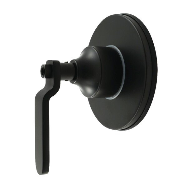 Kingston Brass Single-Handle Three-Way Diverter Valve with Round Trim Kit, Matte Black KS3030KL - main