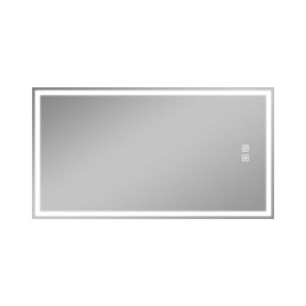 Homeroots 59" Clear Lighted Unframed Bathroom Vanity Mirror 564865 - main