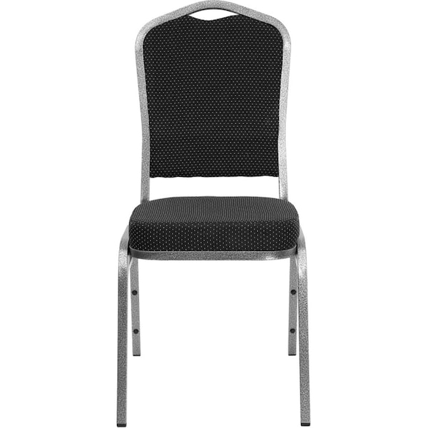 Flash Furniture Hercules Banquet Chair, Black Back, 17-1/4 in W 20-1/4" L 38" H, Fixed, Fabric Seat FD-C01-SILVERVEIN-S076-GG - main