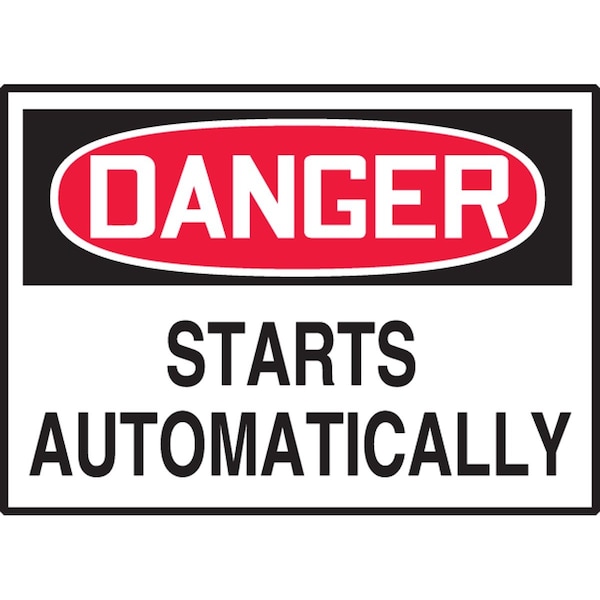Accuform OSHA DANGER SAFETY LABEL STARTS LEQM040VSP - main
