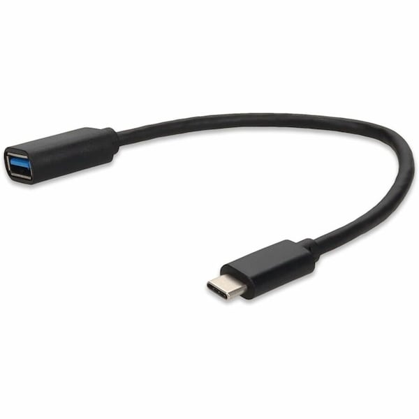 Add-On AddOn 1ft USB-C Male to USB 3.0 (A) Female Black Cable USBC2USB3MF1F - main